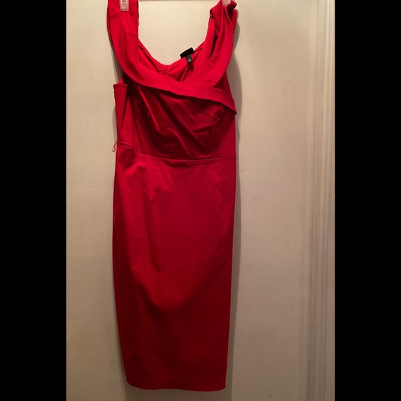 Torrid Red Pencil Dress Sz 12 - Picture 2 of 4